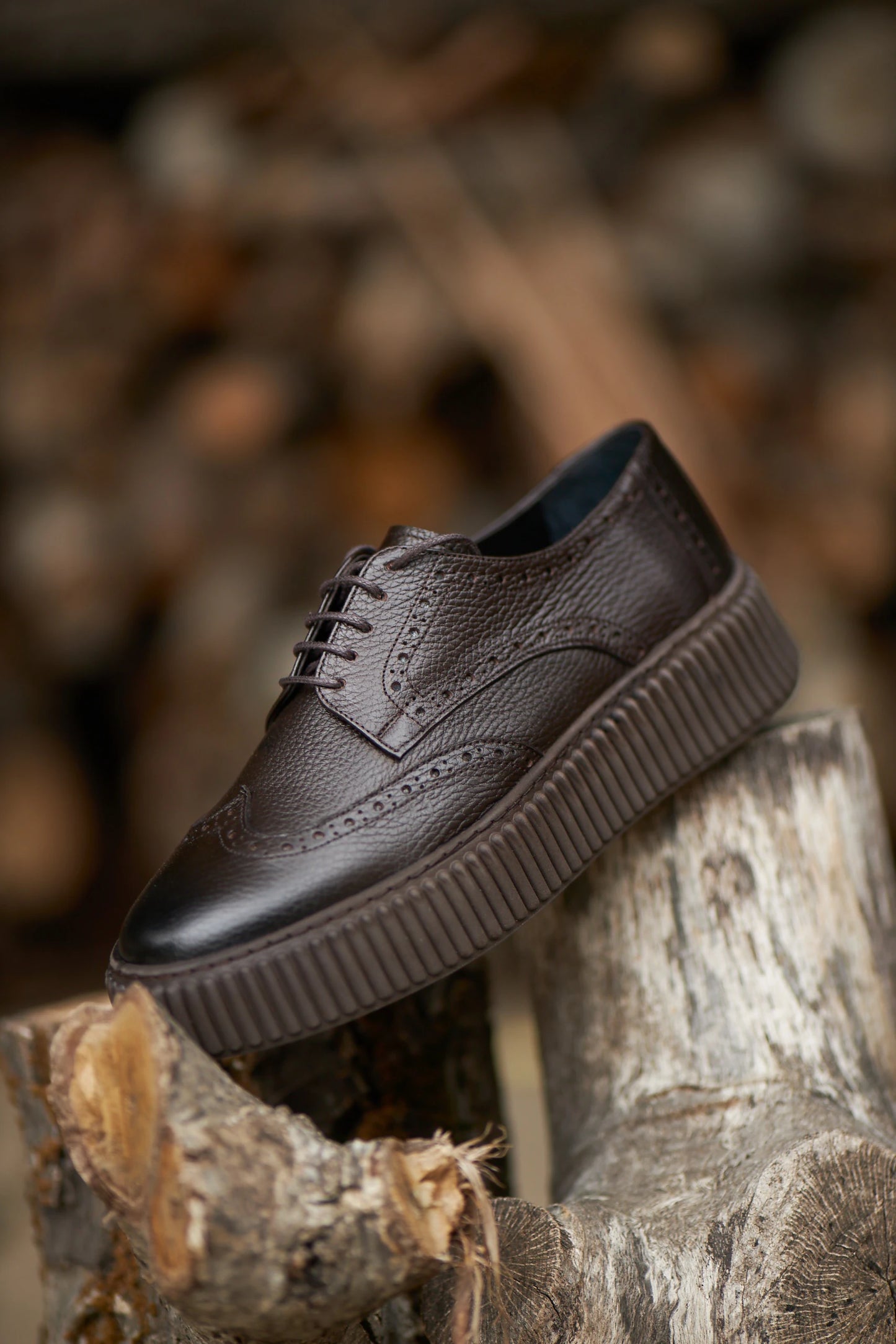 Brown Wingtip Casual Laces Shoes
