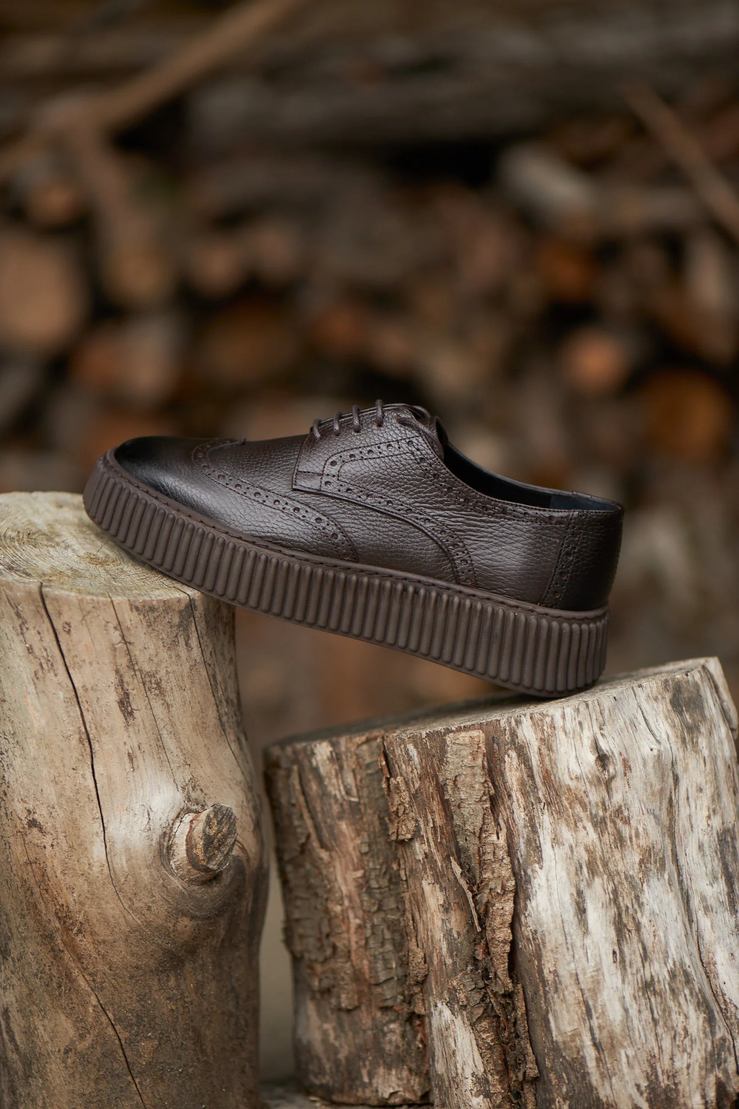 Brown Wingtip Casual Laces Shoes