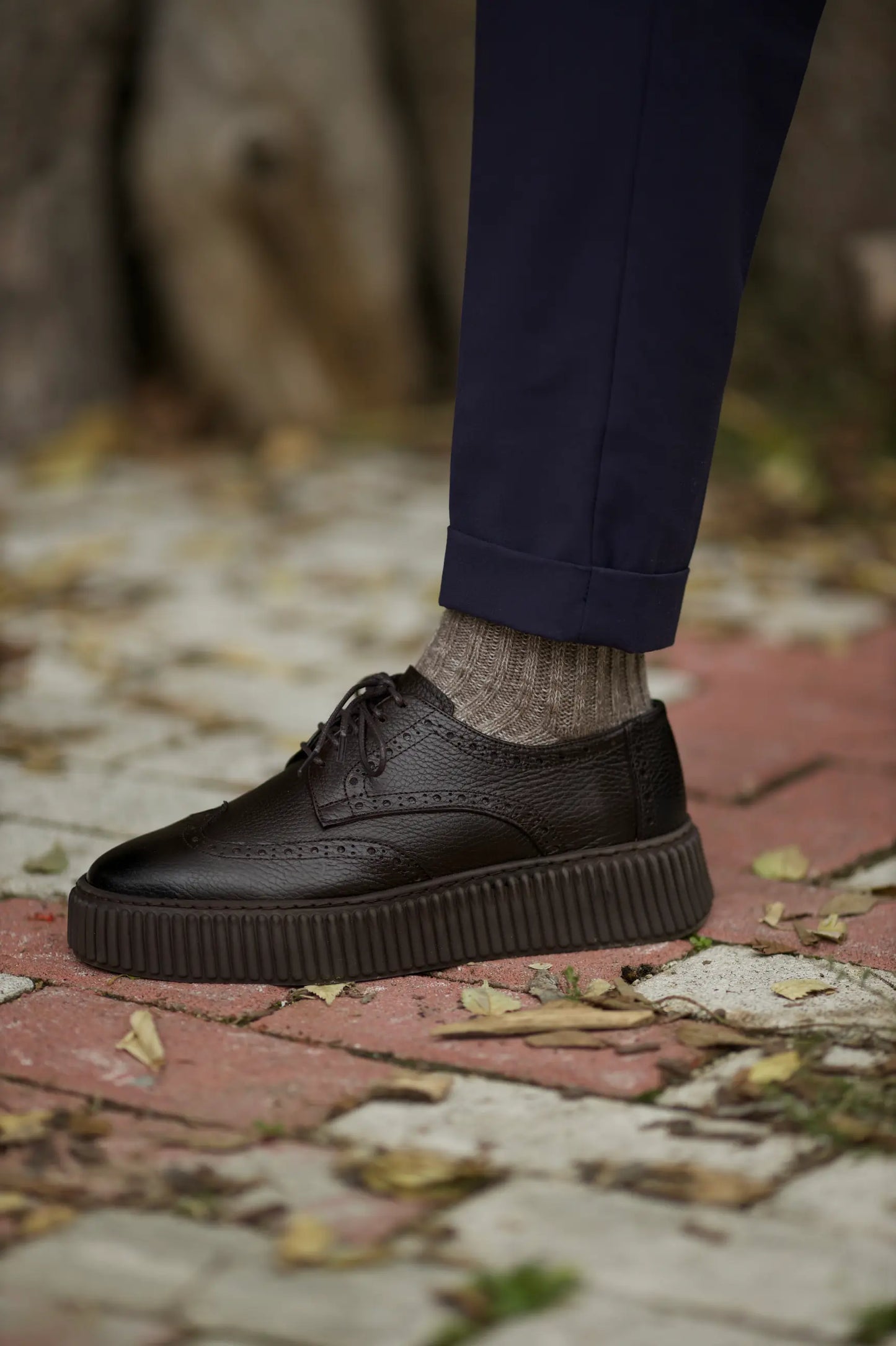 Brown Wingtip Casual Laces Shoes