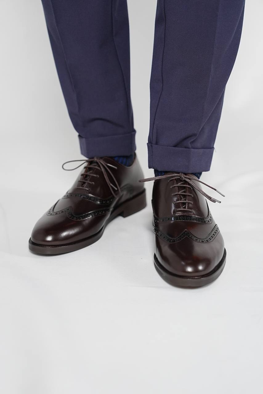 Brown Wingtip Laces Shoes