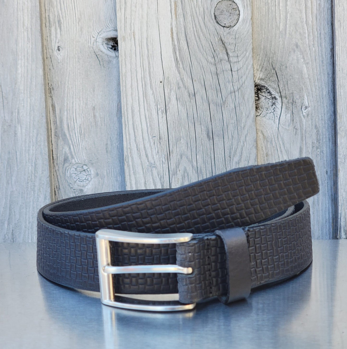 Cognac Formal Textured 100% Real Leather Belt