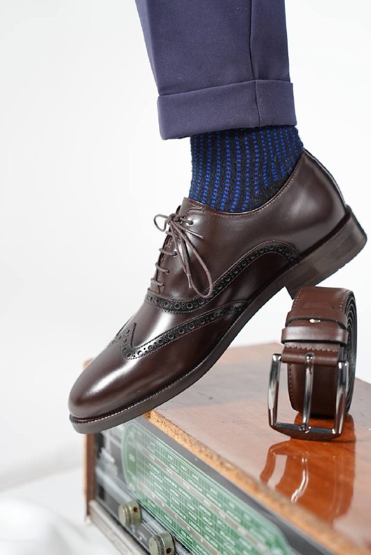 Brown Wingtip Laces Shoes