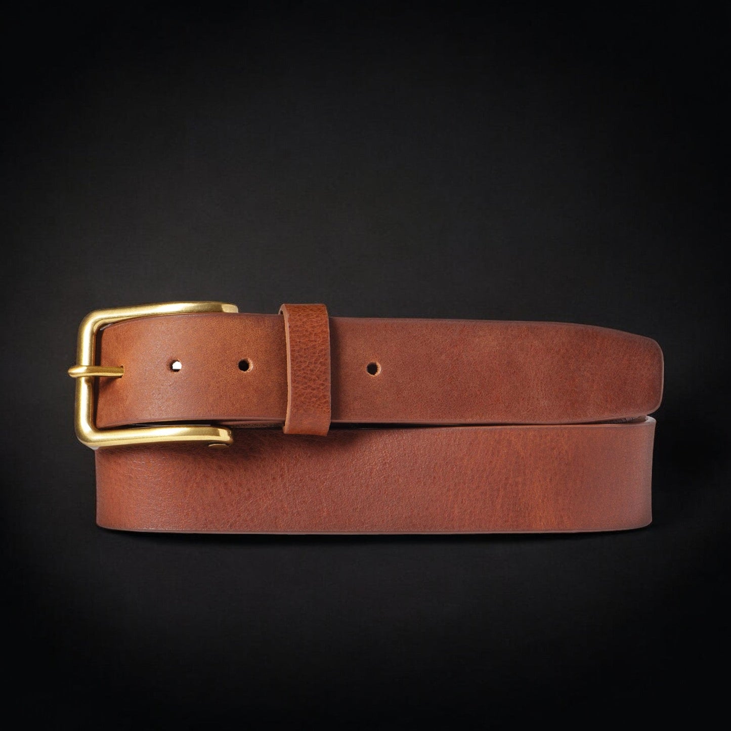 The Alchemist Belt - Brown Leather Belt With Gold-Tone Buckle
