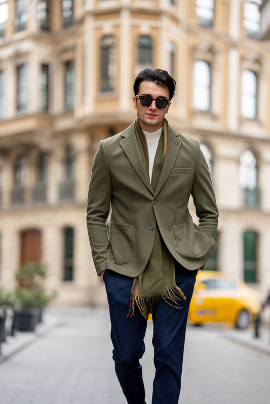 Men's Khaki Slim Fit Blazers