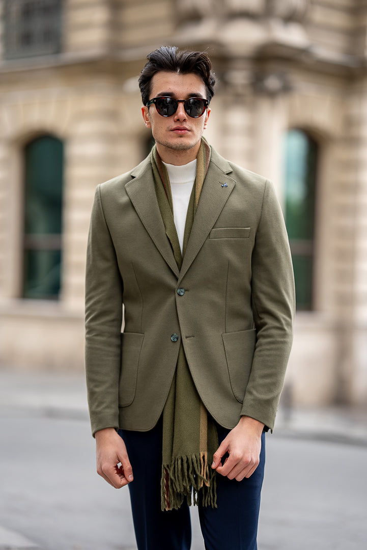 Men's Khaki Slim Fit Blazers