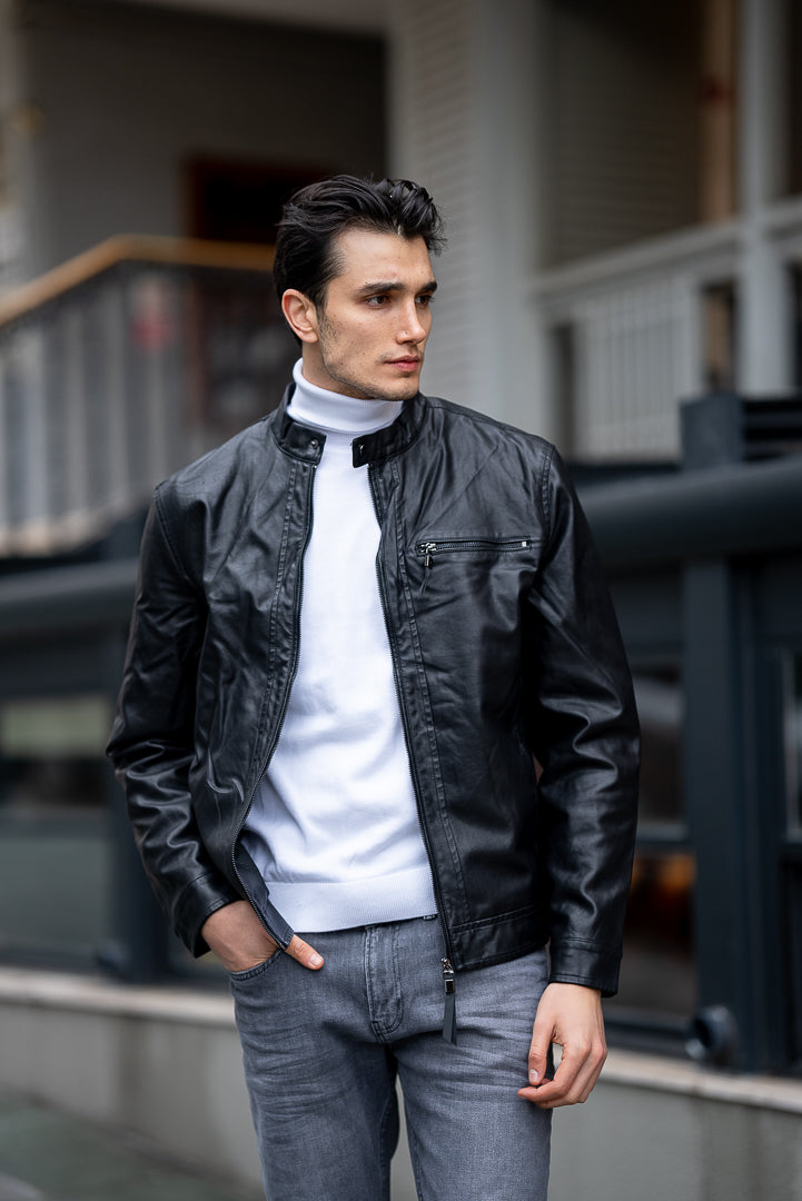 Men's Black Leather Jackets