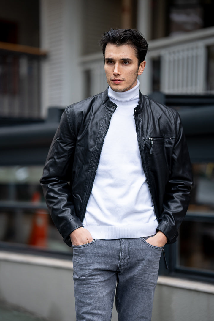 Men's Black Leather Jackets