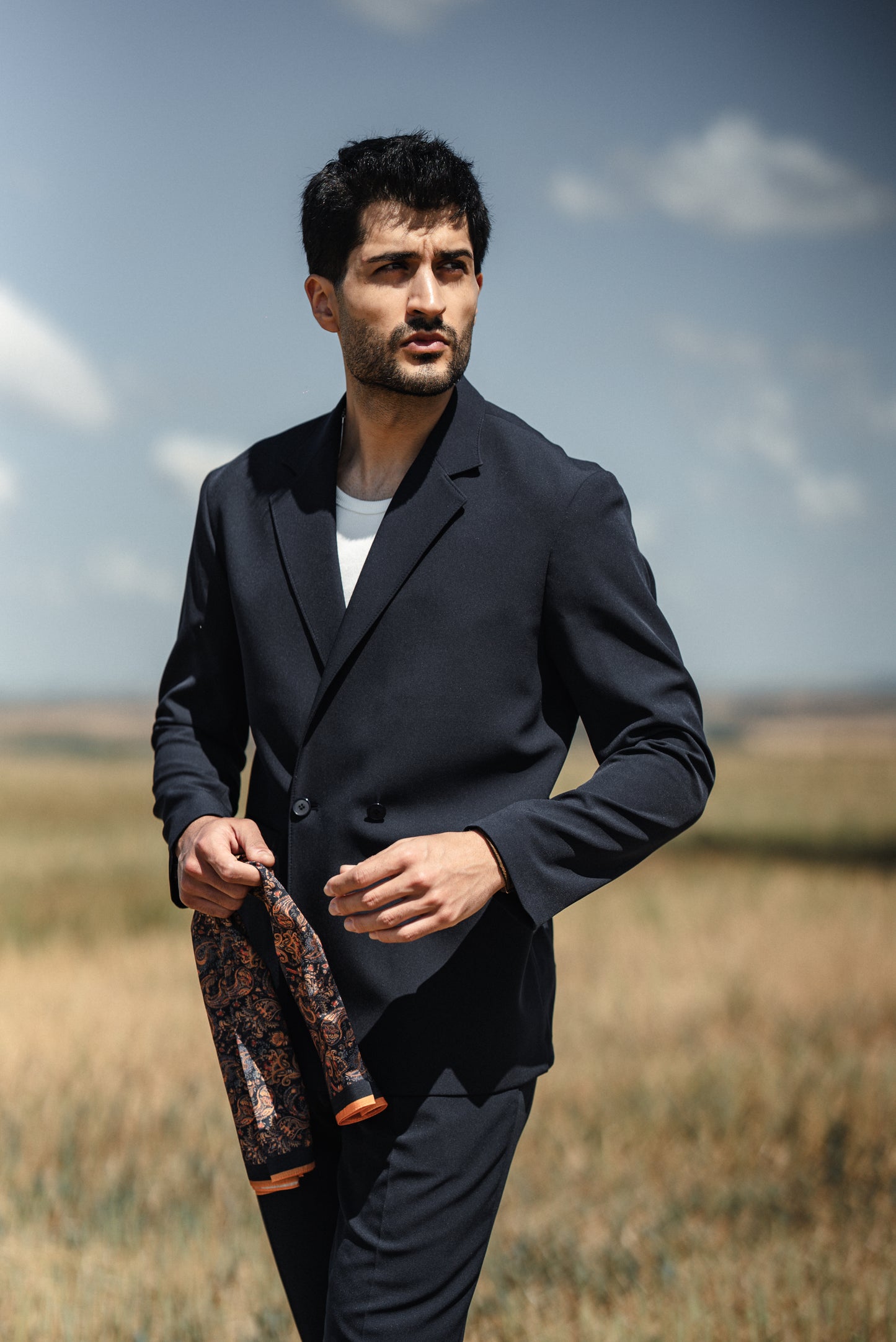 Navy Blue Men's Slim Fit Suits