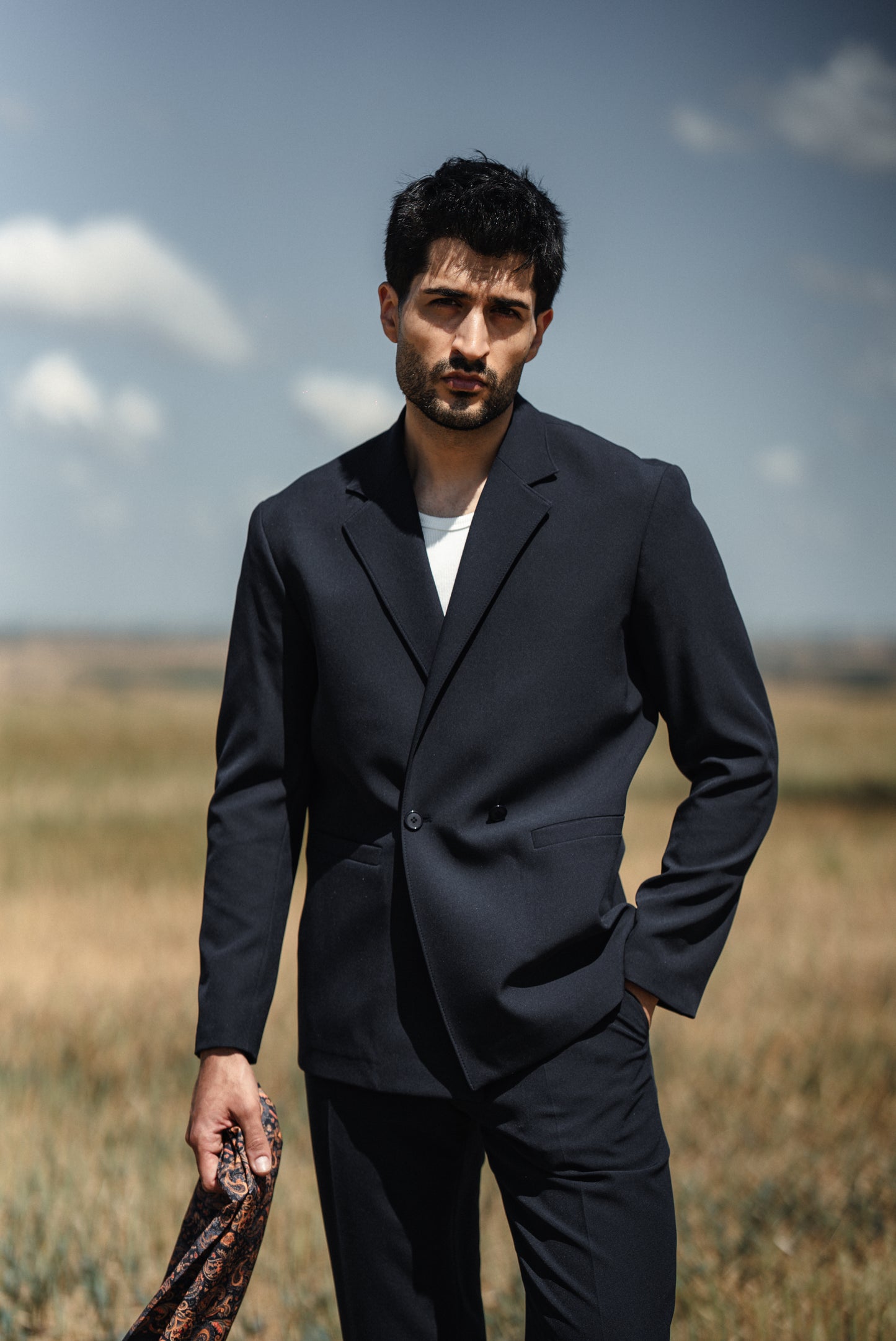 Navy Blue Men's Slim Fit Suits