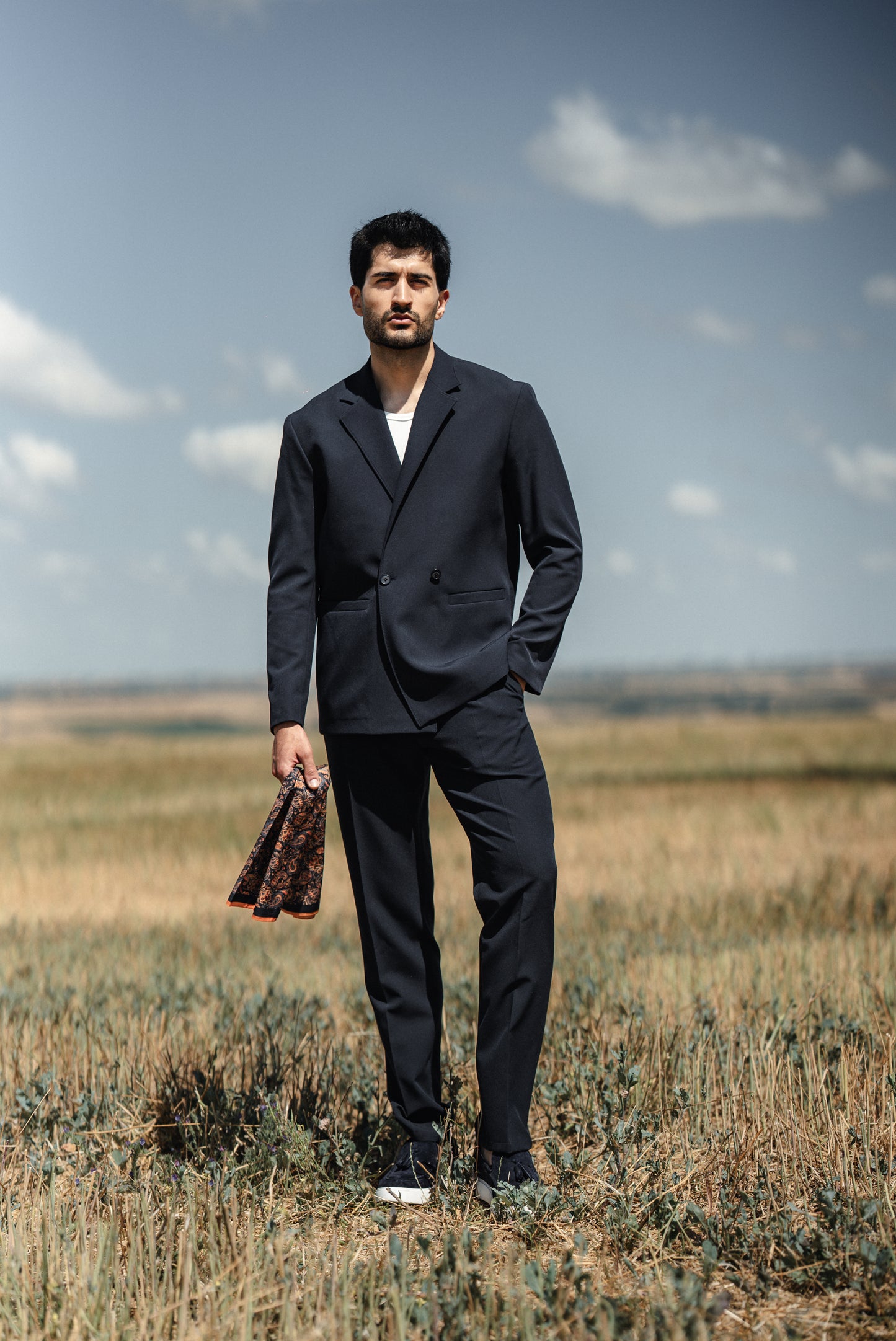 Navy Blue Men's Slim Fit Suits