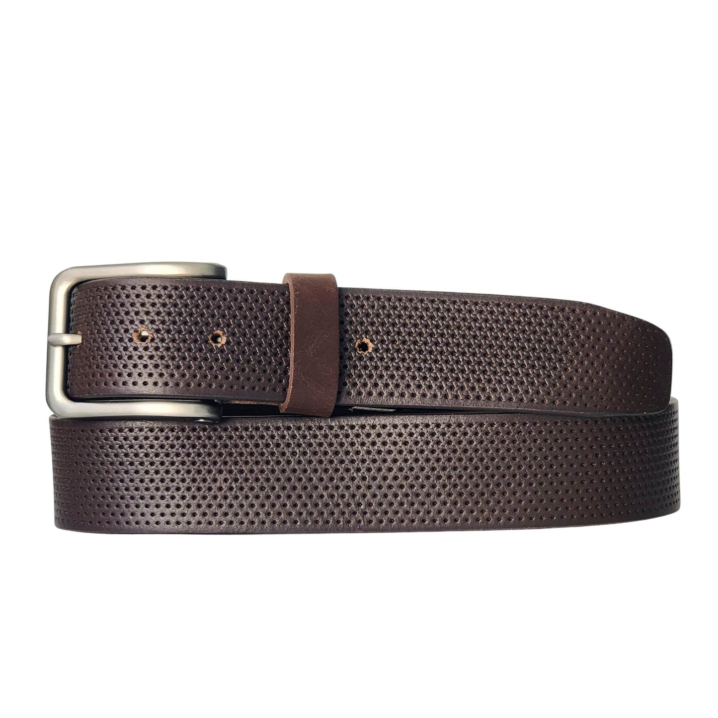 The Matrix Belt - Black Perforated 100% Full-Grain Leather Belt