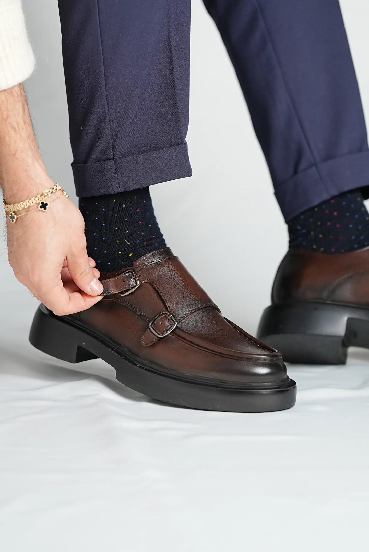 Choco Brown Double Monkstrap