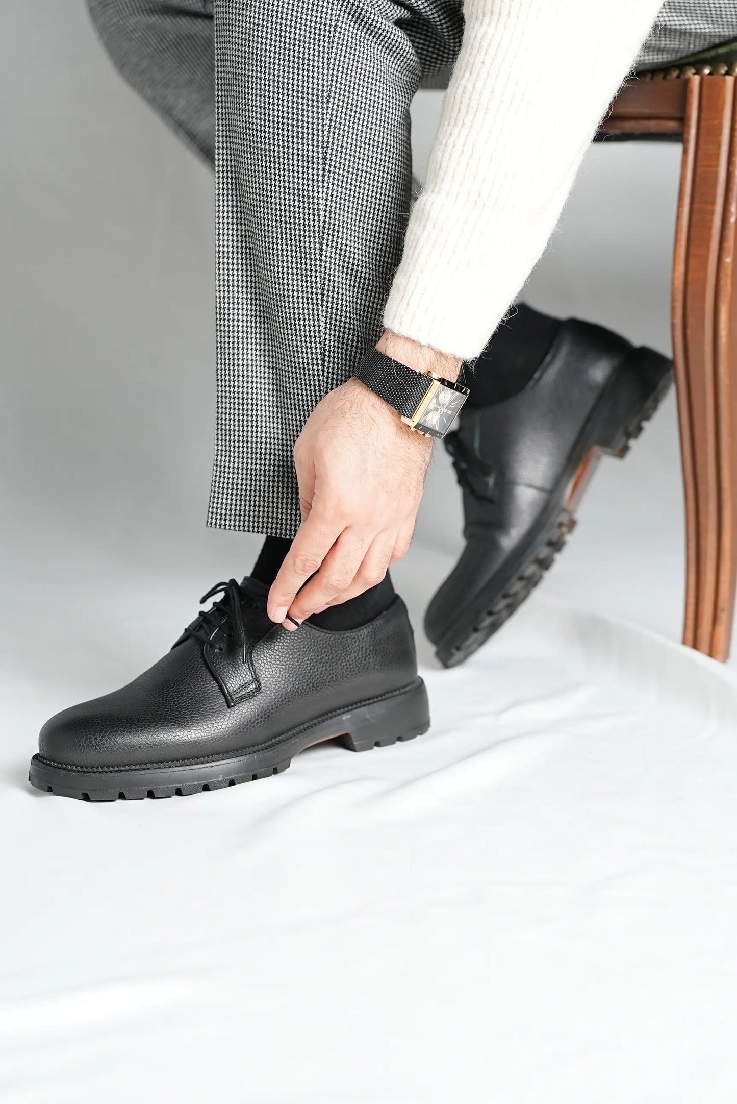 Black Derby Laces Chunky