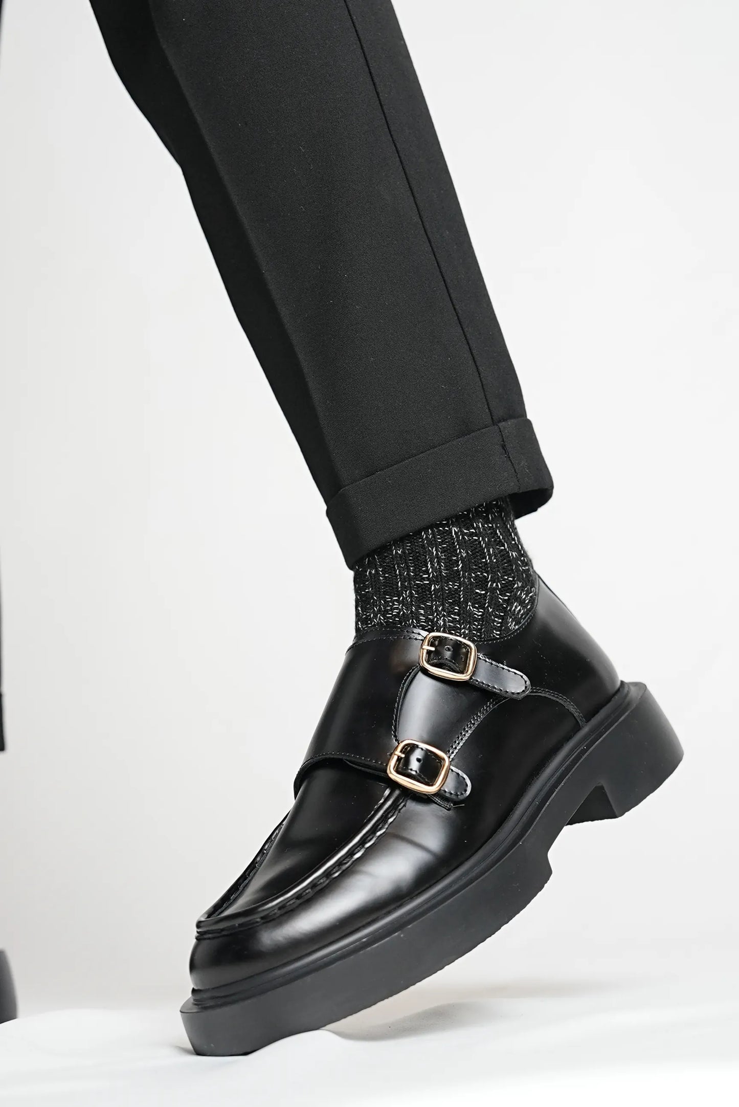 Black Calf Double Monkstrap