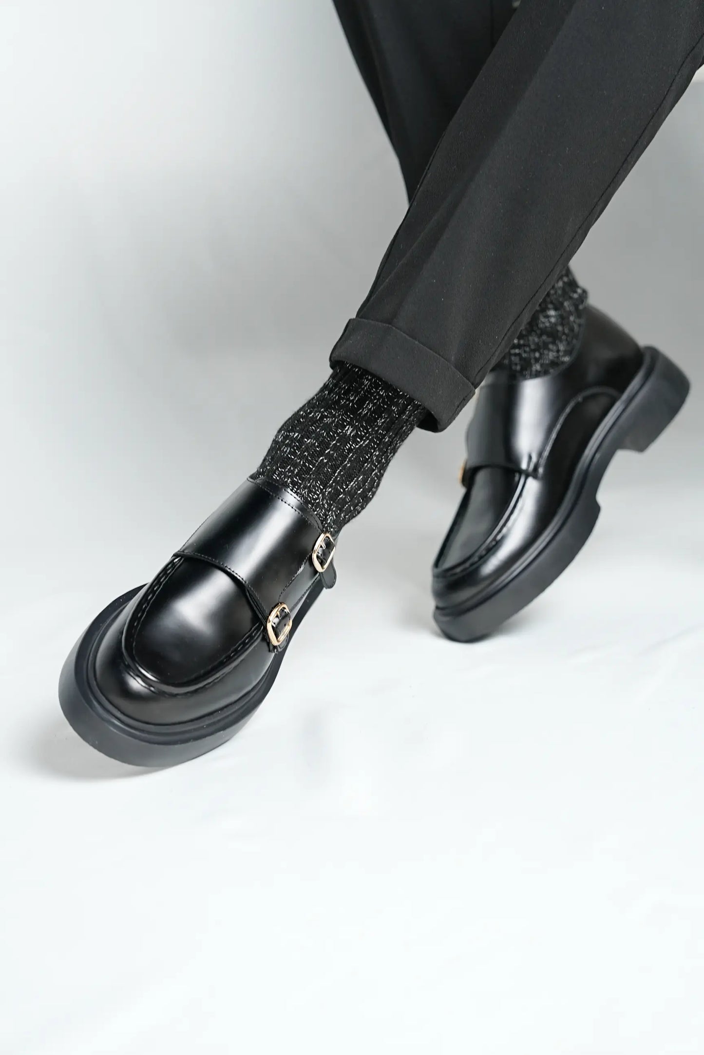 Black Calf Double Monkstrap