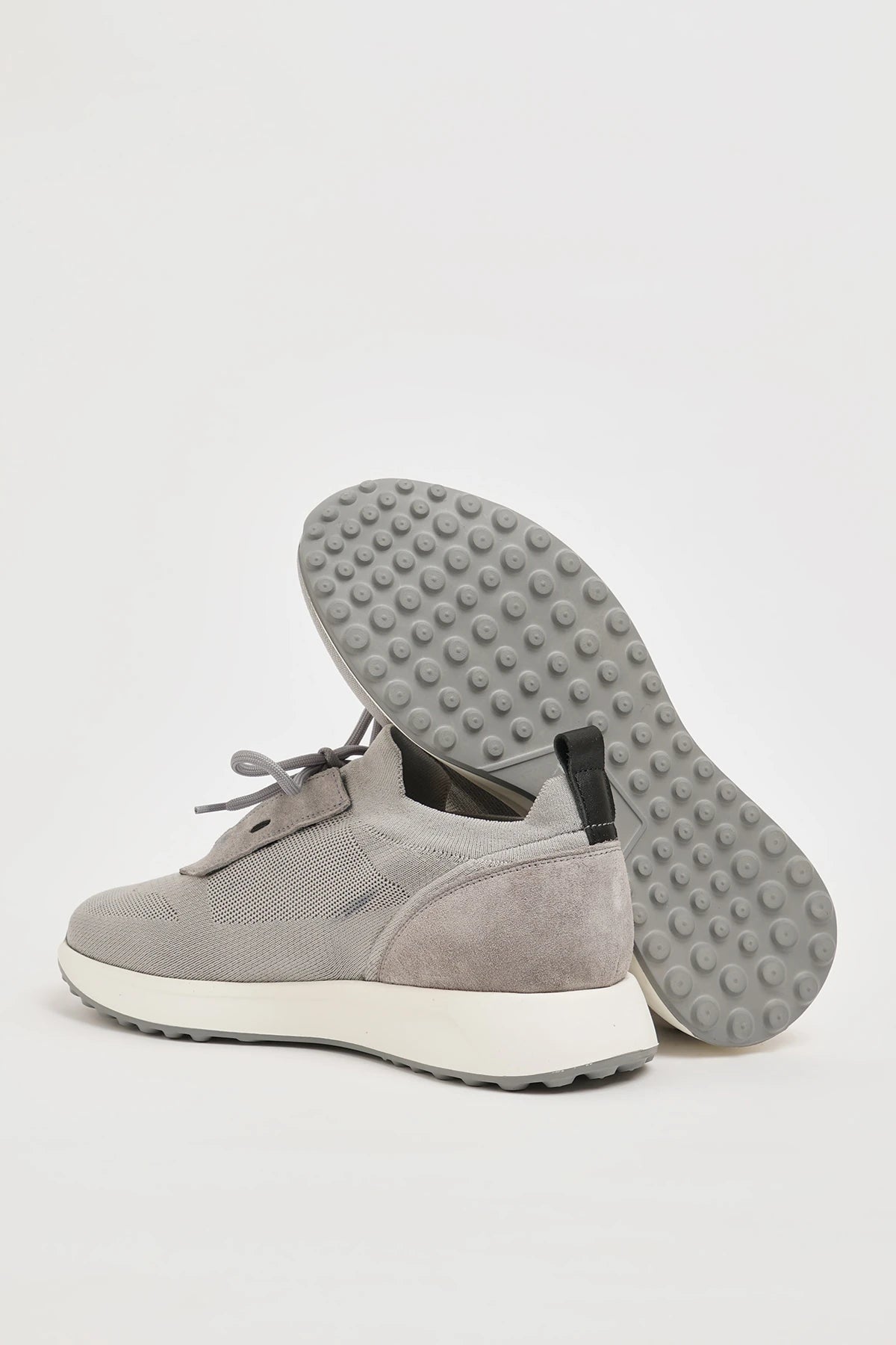 Grey Knitted Tricot Fabric Eva Sole Sneakers