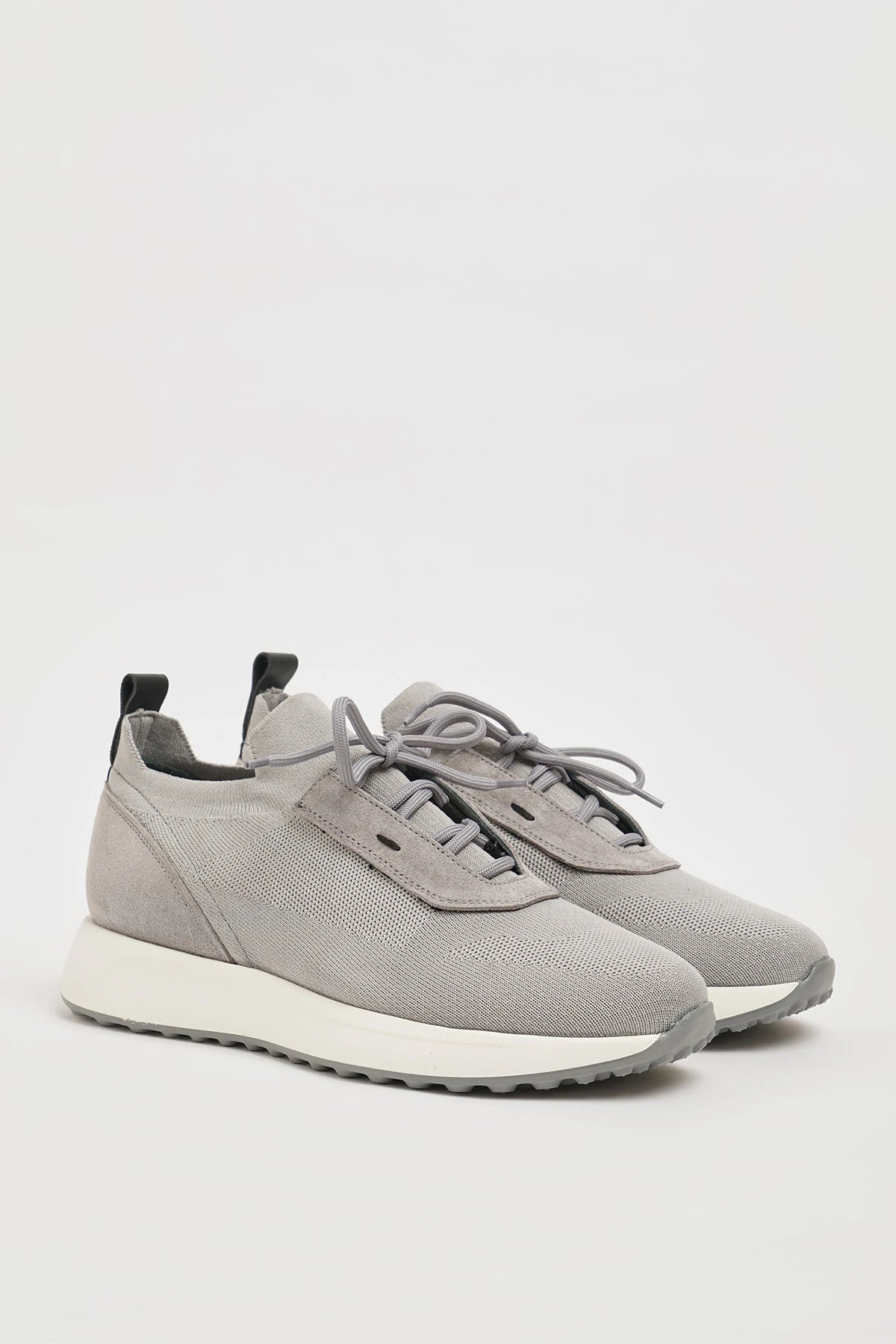 Grey Knitted Tricot Fabric Eva Sole Sneakers