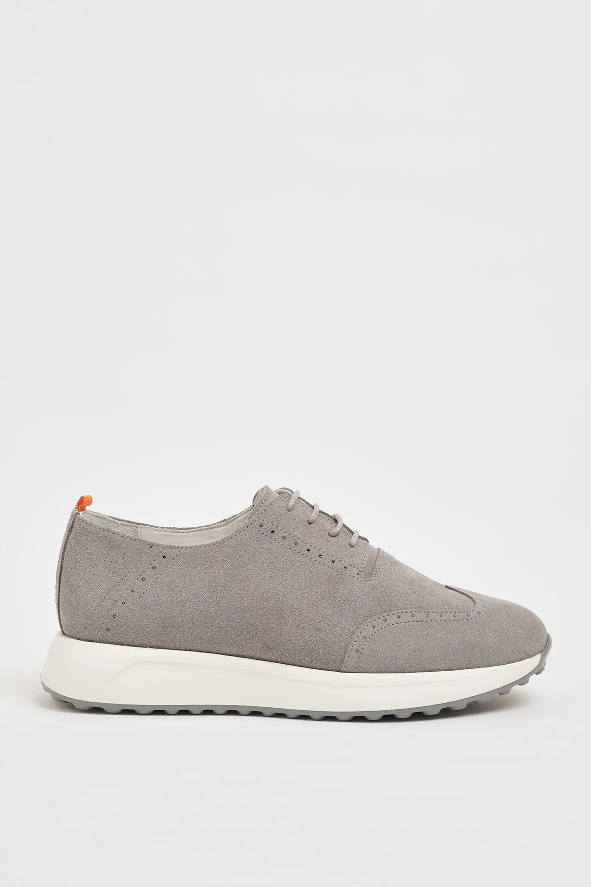Grey Suede Wingtip Runners