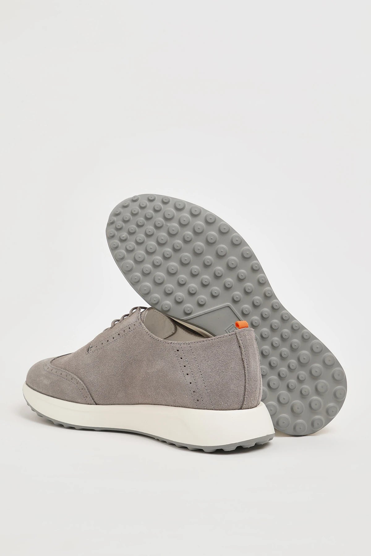 Grey Suede Wingtip Runners