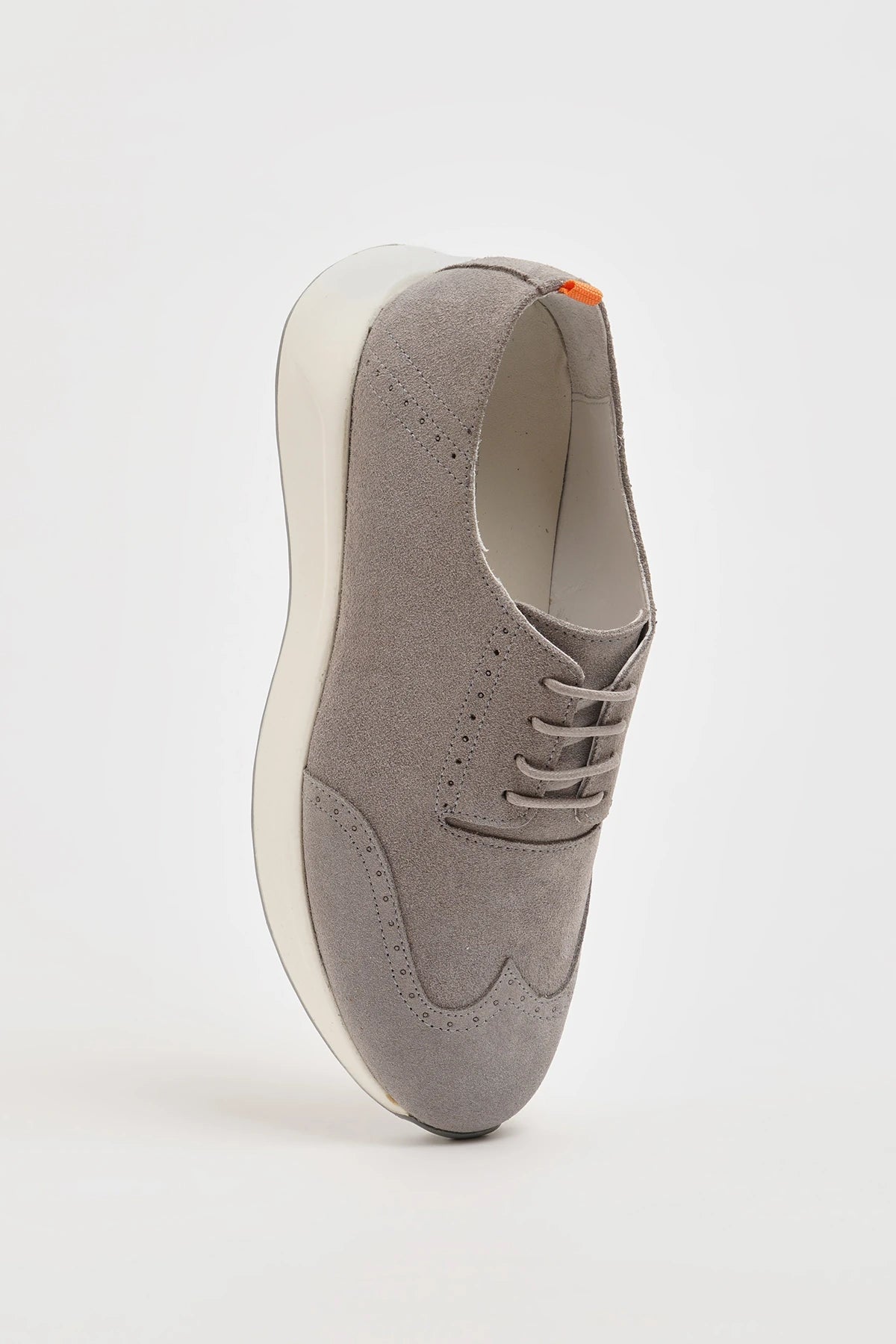 Grey Suede Wingtip Runners