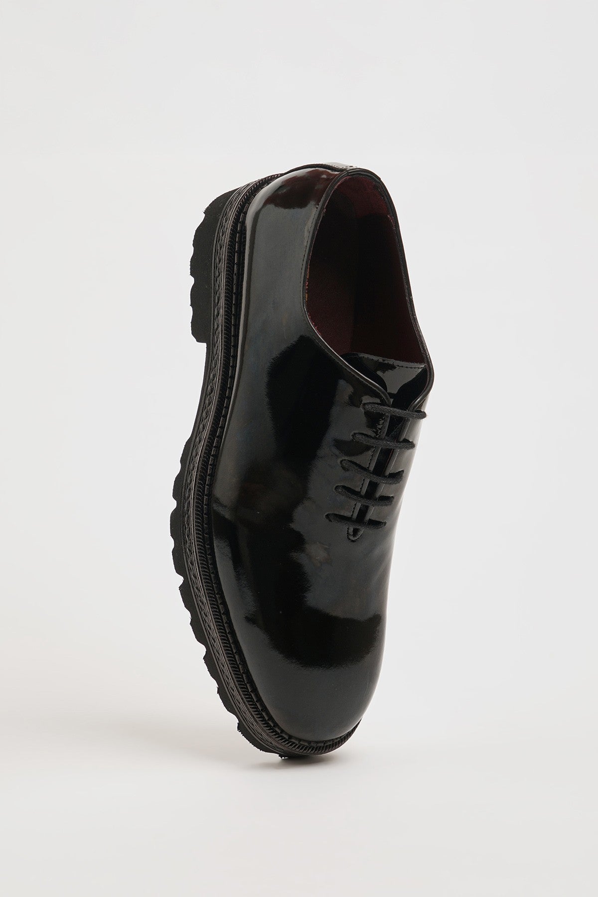 Black Patent Leather Derby Shoes