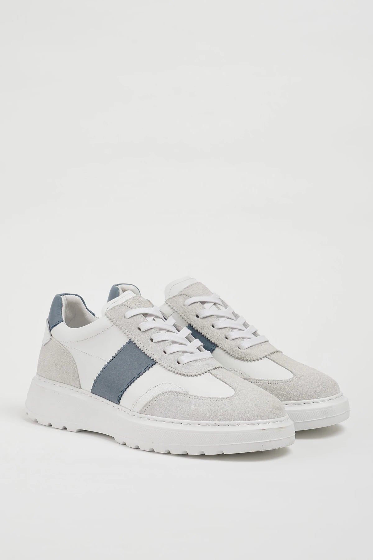 White Wazo Leather Sneakers