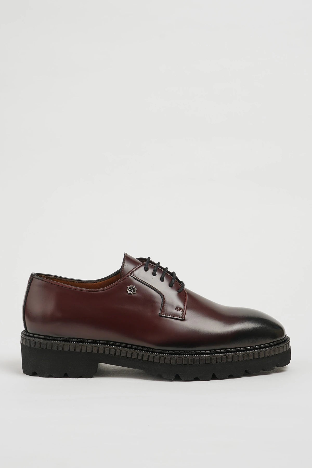 Burgundy Oxblood Calf Leather Derby Shoes