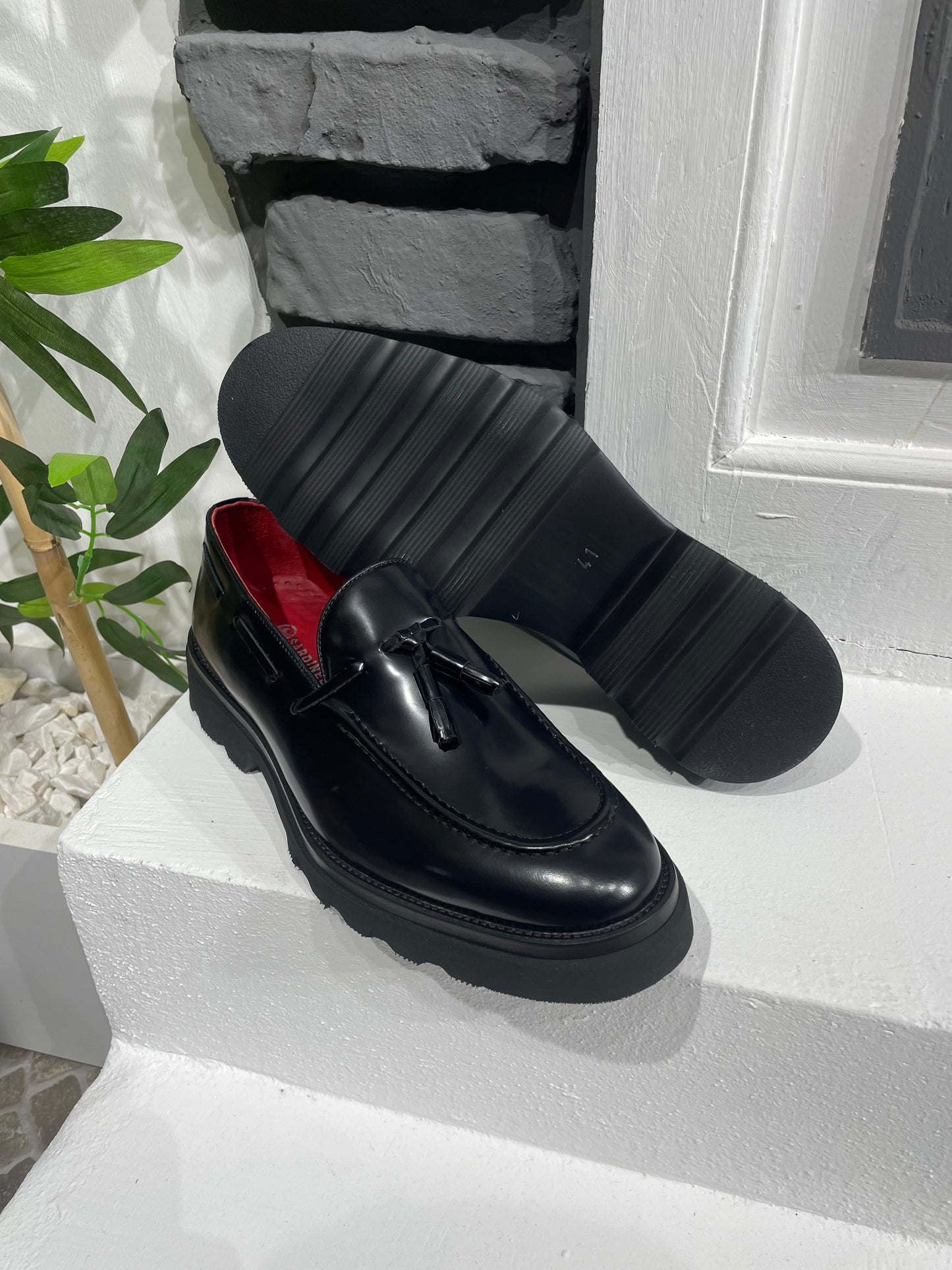 Black Calf Tassel Loafers