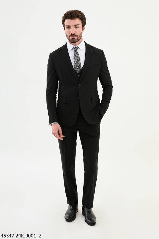Men's Black 3 Piece Slim Fit Suits