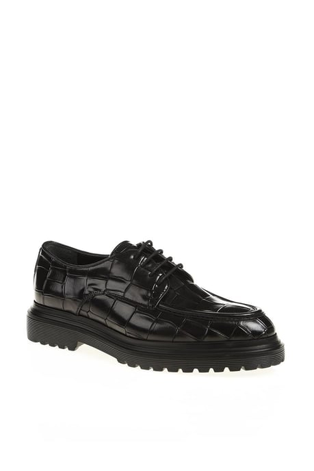 Black Derby Chunky Laces Shoes