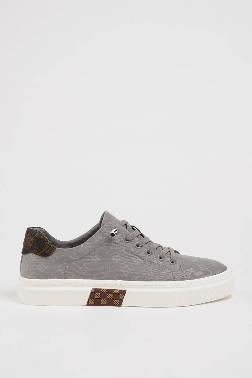 Grey Pattern Sneakers