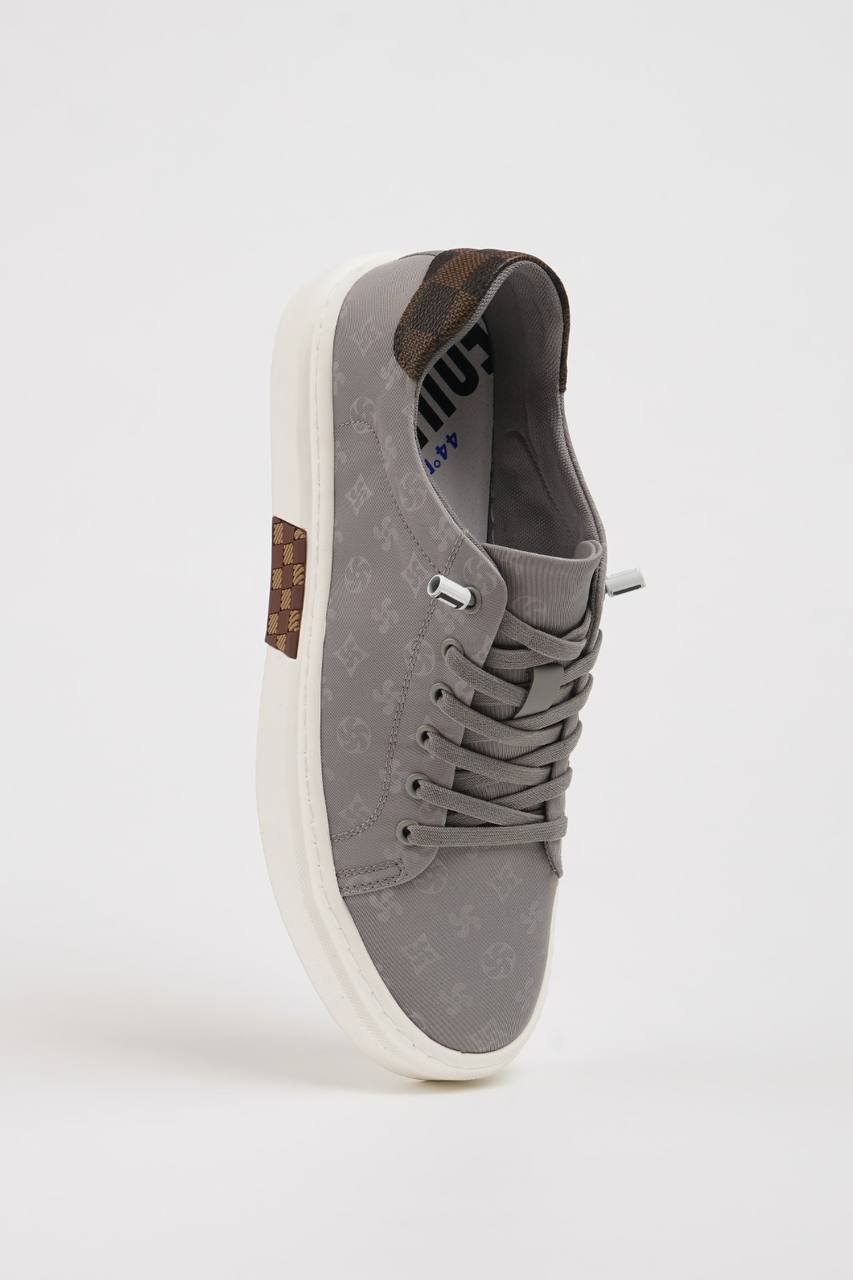 Grey Pattern Sneakers