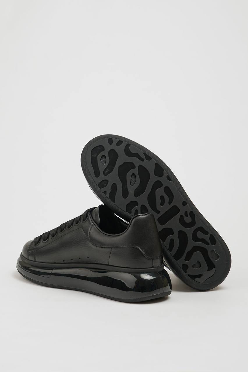 All Black Leather Sneakers