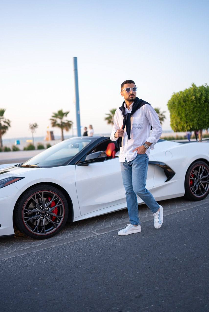 Men's Leather White Sneakers