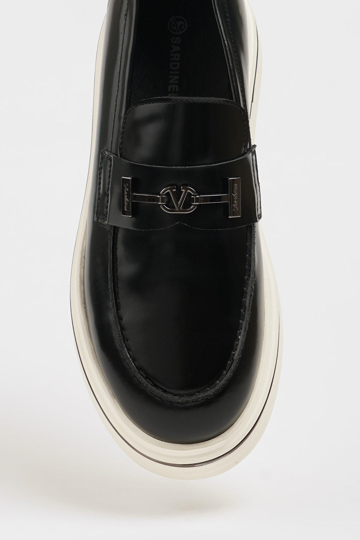 Black Calf Buckle Slip-on