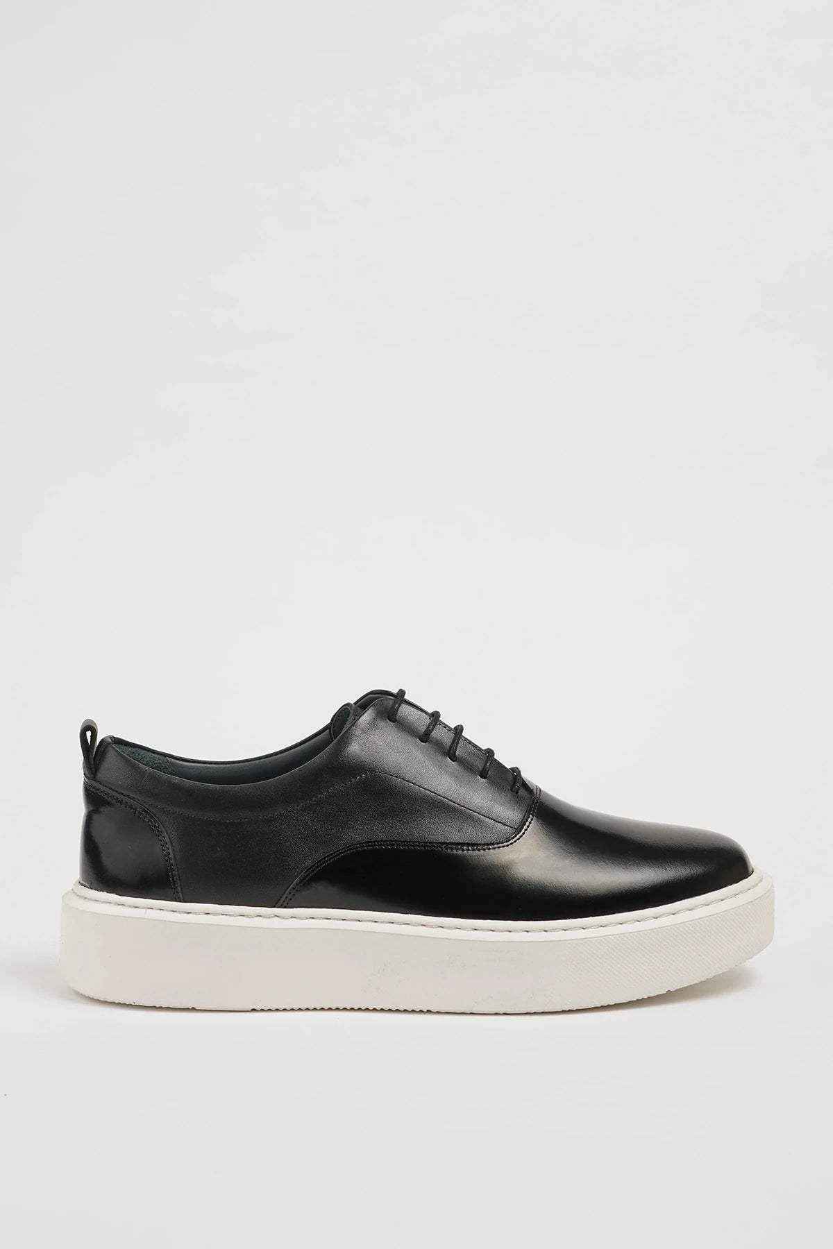 Black Safari Calf Leather Eva Sole Casual Shoes