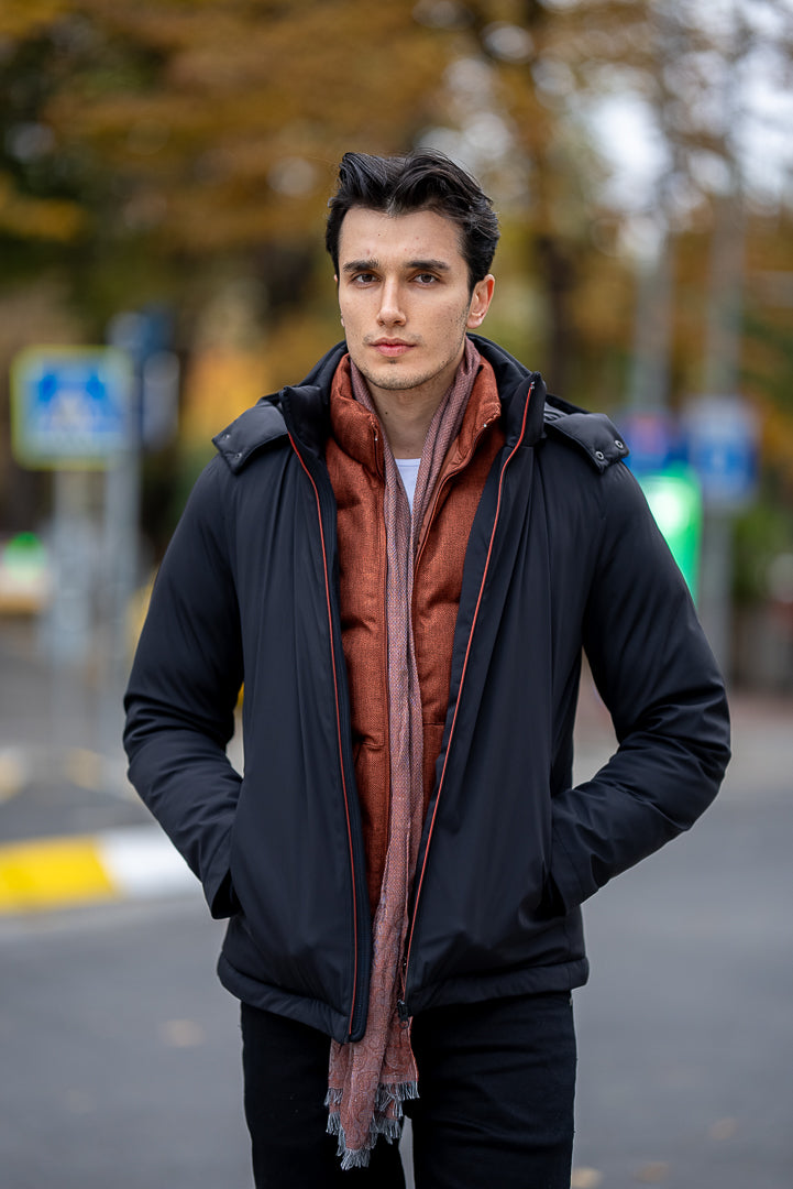 Men's Black Waterproof Coat SC-237