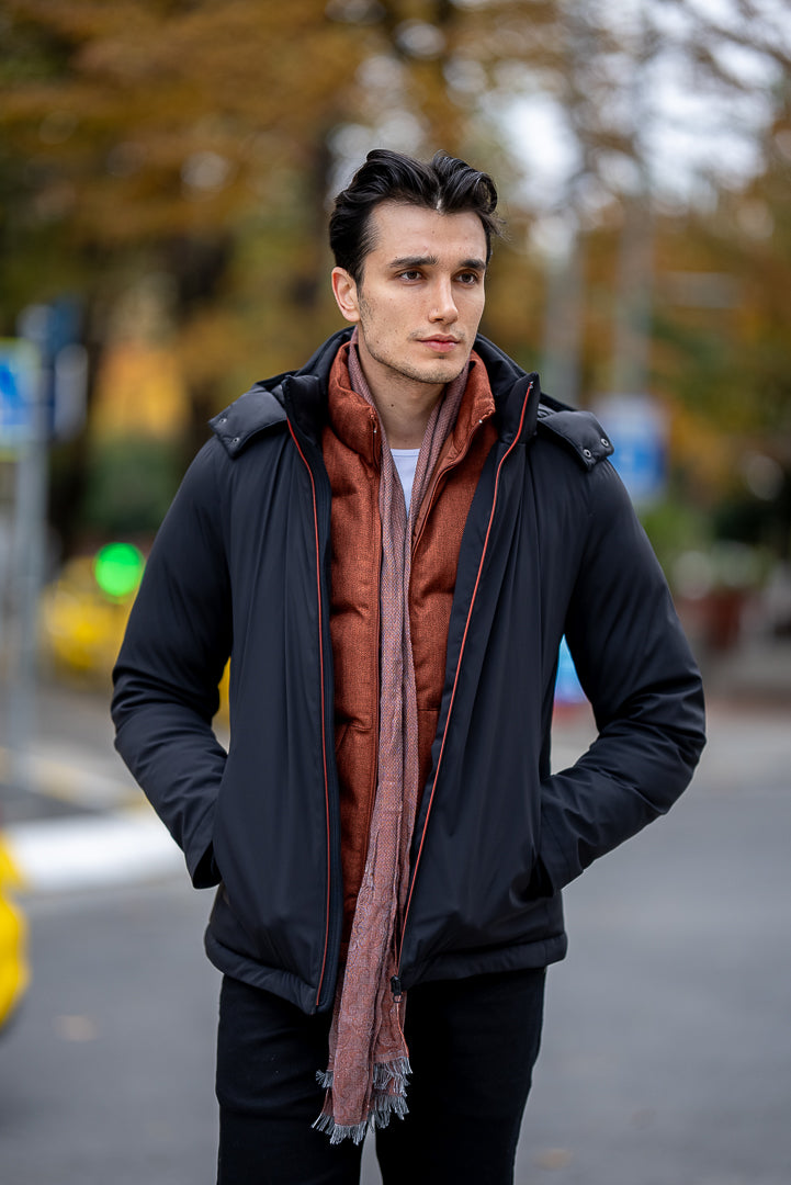 Men's Black Waterproof Coat SC-237