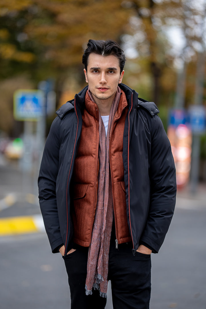 Men's Black Waterproof Coat SC-237