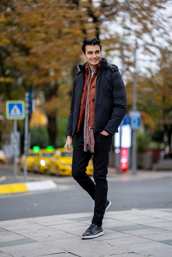 Men's Black Waterproof Coat SC-237