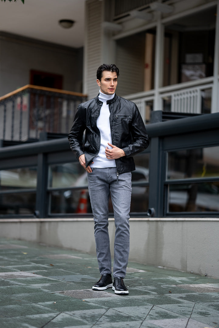 Men's Black Leather Jackets