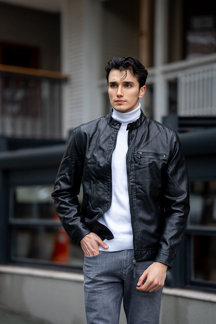 Men's Black Leather Jackets