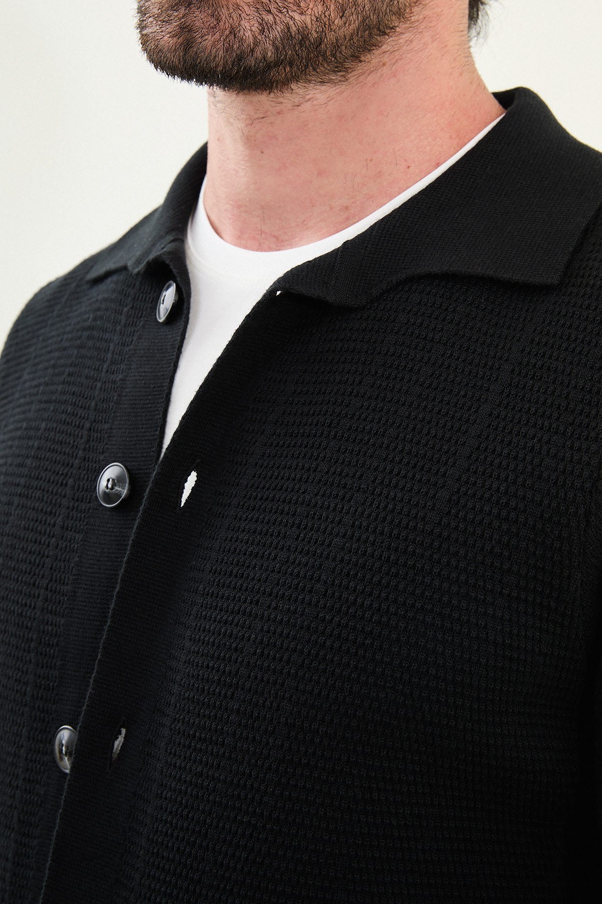 Beige Knitwear Slim Fit Sweater