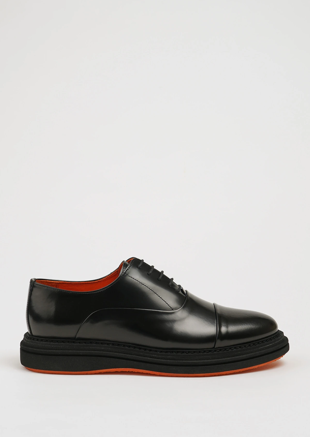Black Calf Captoe Laces Shoes