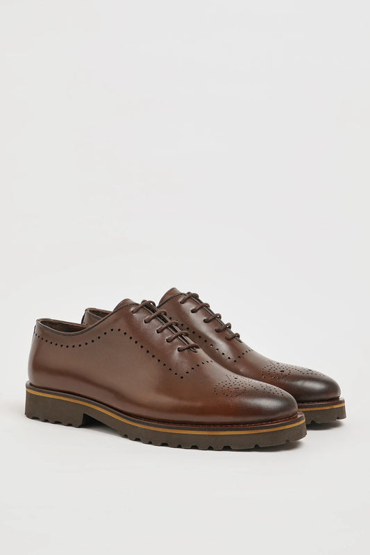 Brown Derby Brogue Laces Shoes