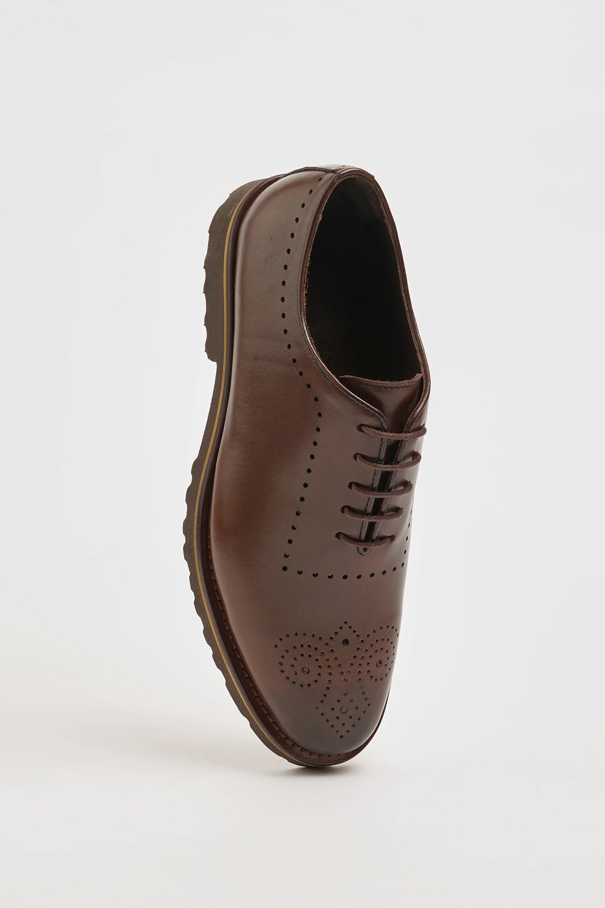 Brown Derby Brogue Laces Shoes