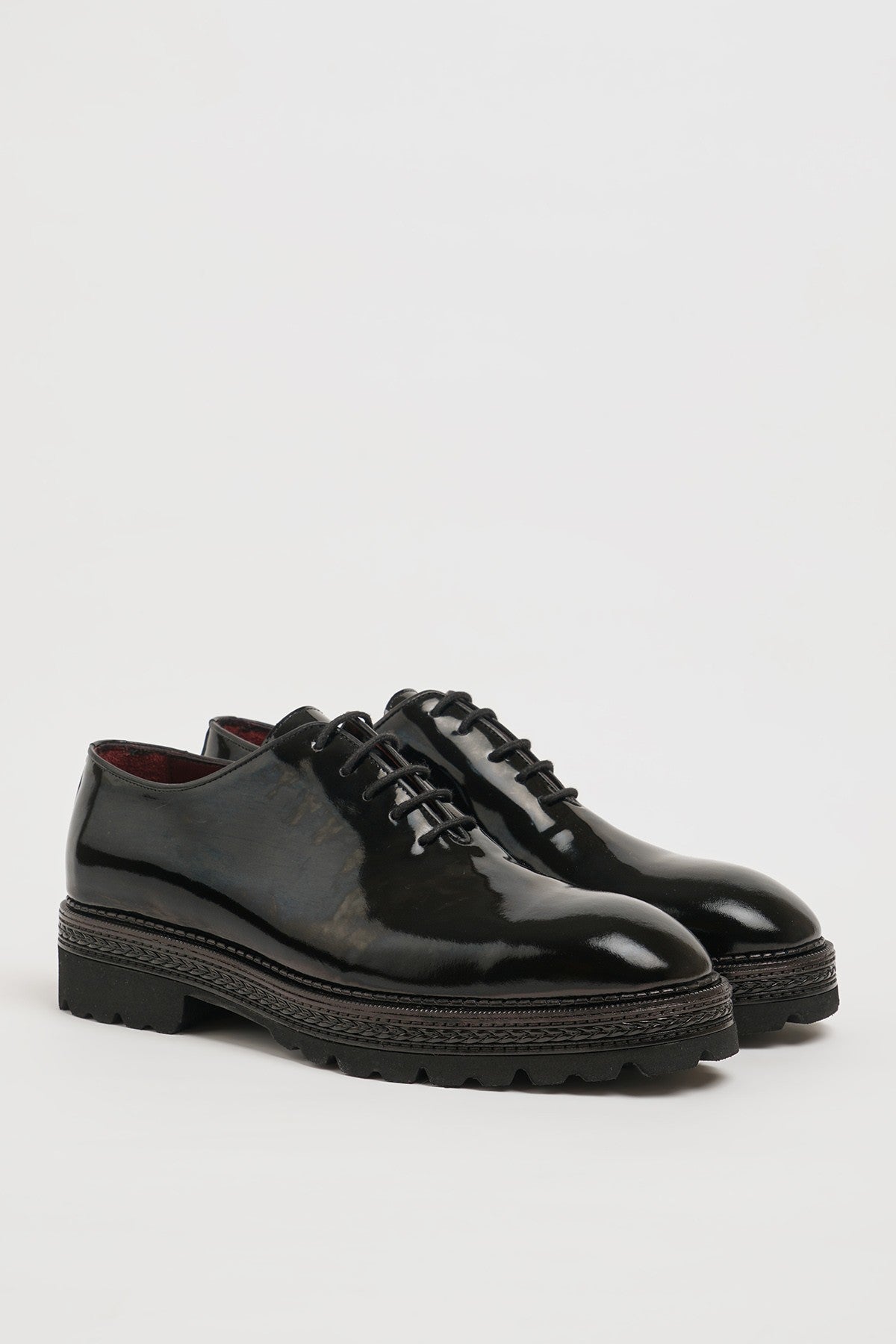 Black Patent Leather Derby Shoes