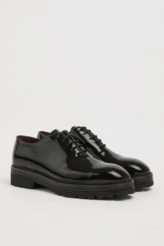 Black Patent Leather Derby Shoes