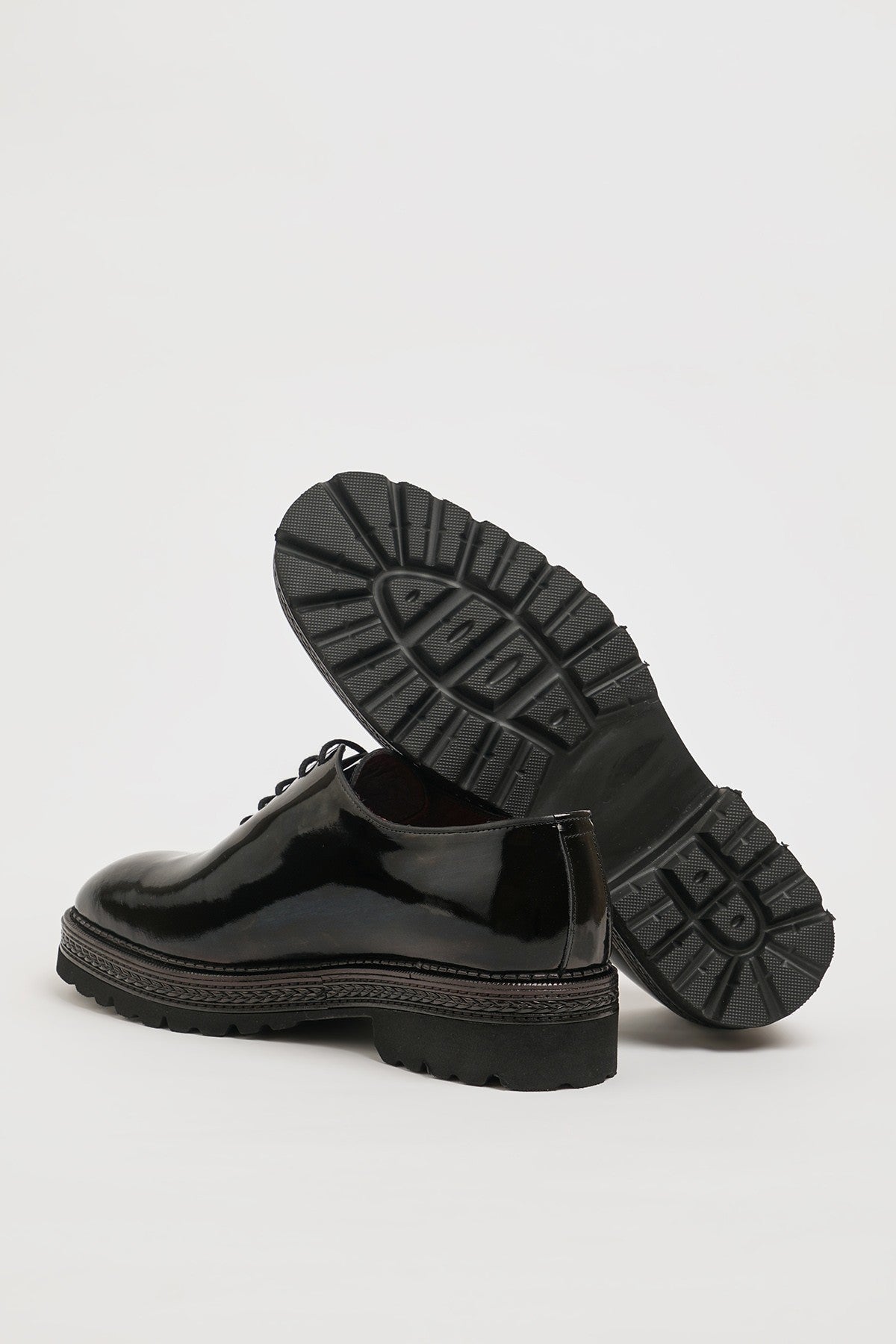 Black Patent Leather Derby Shoes