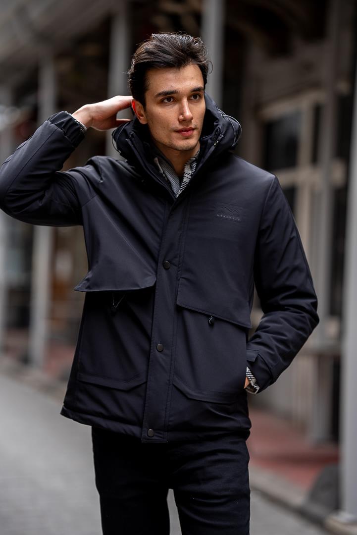 Men's Black Coat SC-235